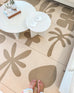 Esnir Beige Graphic Indoor Outdoor Washable Rug