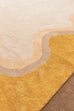 Esti Cream and Yellow Wiggle Bordered Washable Rug