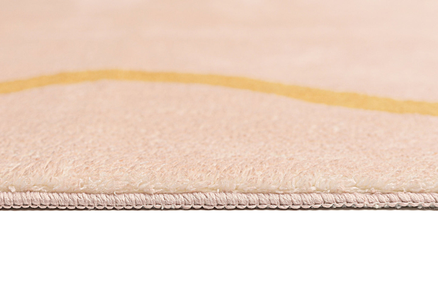 Eva Pink and Yellow Wiggle Bordered Washable Rug