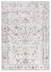 Evelyn Cream Blue And Tan Lustrous Traditional Rug