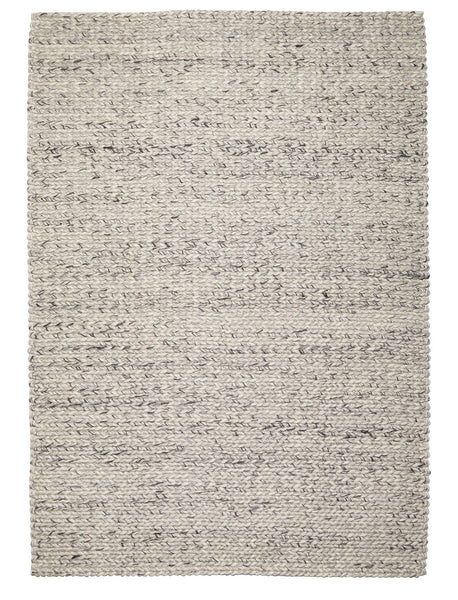 Farrah Marble Grey Braided Wool Rug