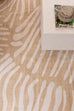 Faya Beige Palm Print Washable Rug