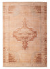 Feliza Cream and Rust Medallion Washable Rug