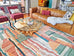 Fern Green and Orange Multi-Colour Abstract Tribal Indoor Outdoor Rug