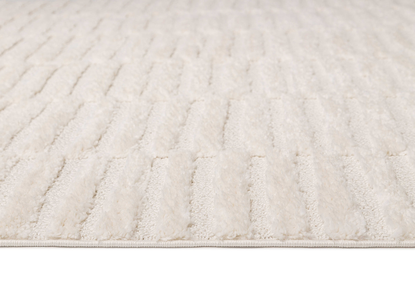 Filippa Ivory Cream Modern Textured Rug