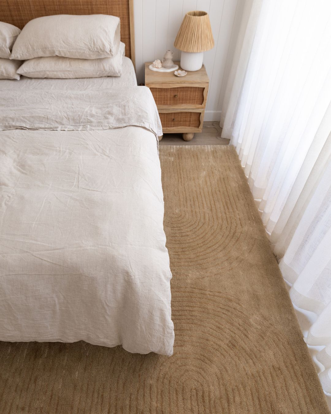 Filomena Beige Wool Blend Rug