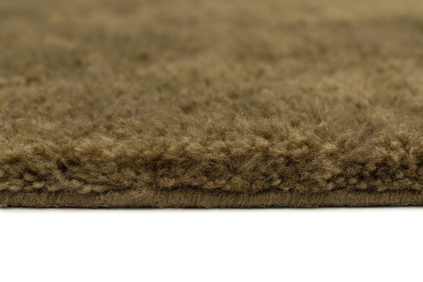 Flavia Dark Green Wool Shag Rug