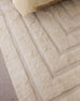 Fontana Ivory Abstract Textured Wool Rug