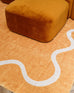 Frida Mustard and Cream Wiggle Bordered Washable Rug