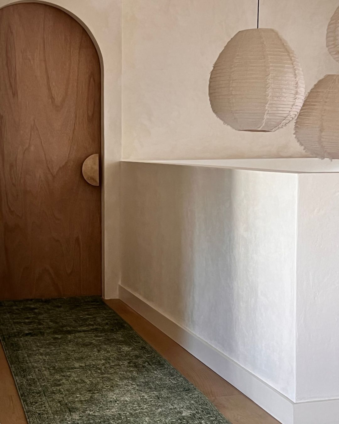 Gaia Tonal Forest Green Runner Rug
