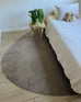 Gayle Taupe Brown Irregular Round Washable Rug