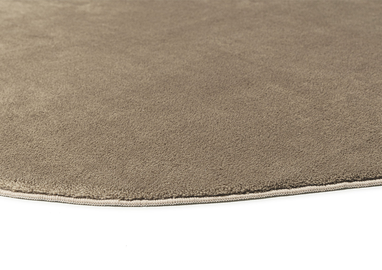 Gayle Taupe Brown Irregular Round Washable Rug