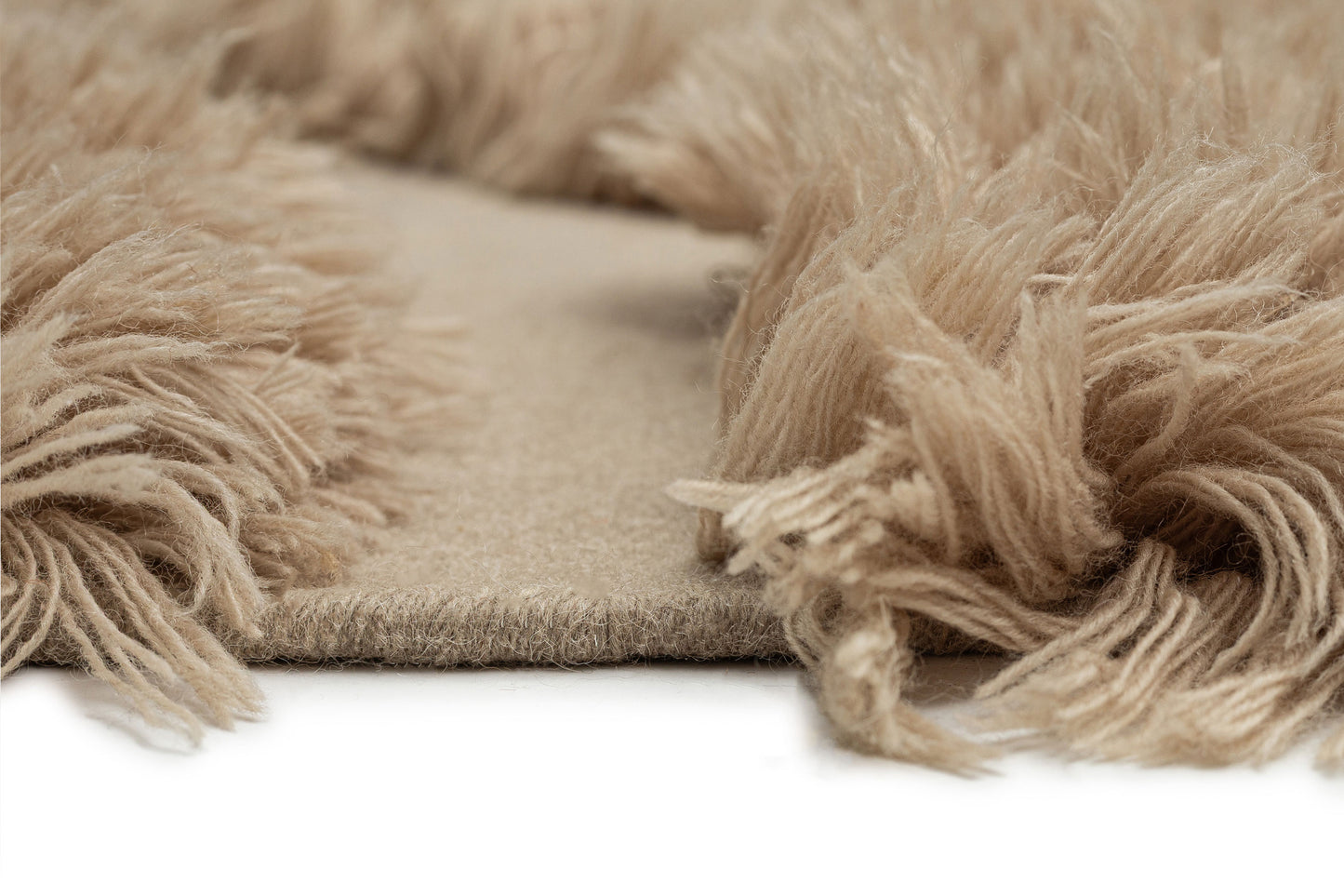 Gellica Biscuit Sculptural Wool Shag Rug