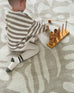 Gerda Green Grey Leaves Rollie Pollie Round Playmat