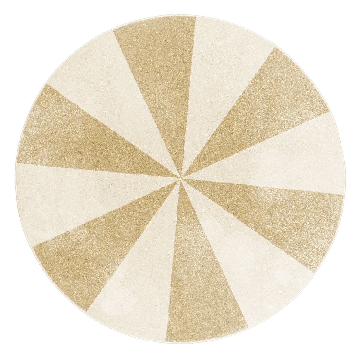 Greer Yellow Pinwheel Round Rug