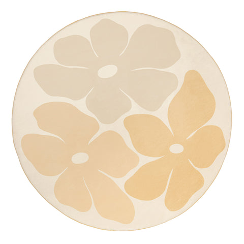 Gwen Yellow Flowers Rollie Pollie Round Playmat