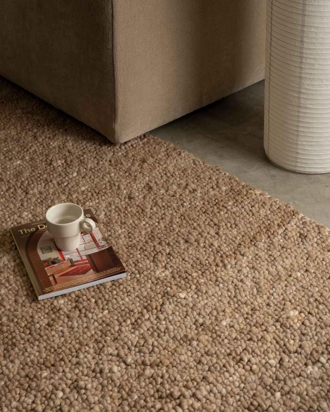 Halina Dark Beige Wool Rug