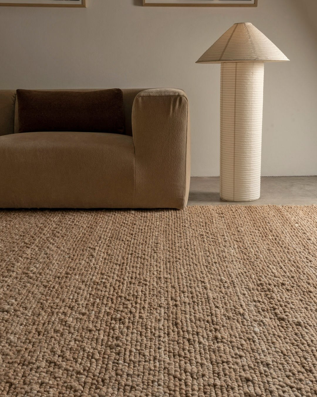 Halina Dark Beige Wool Rug