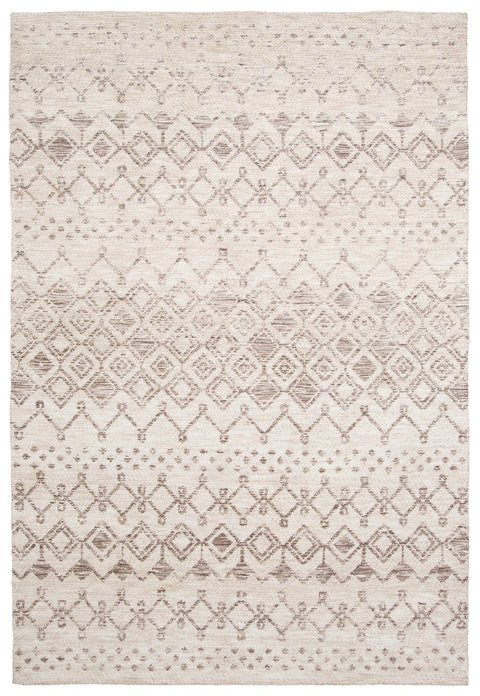 Harlow Ivory Cream And Brown Tribal Rug