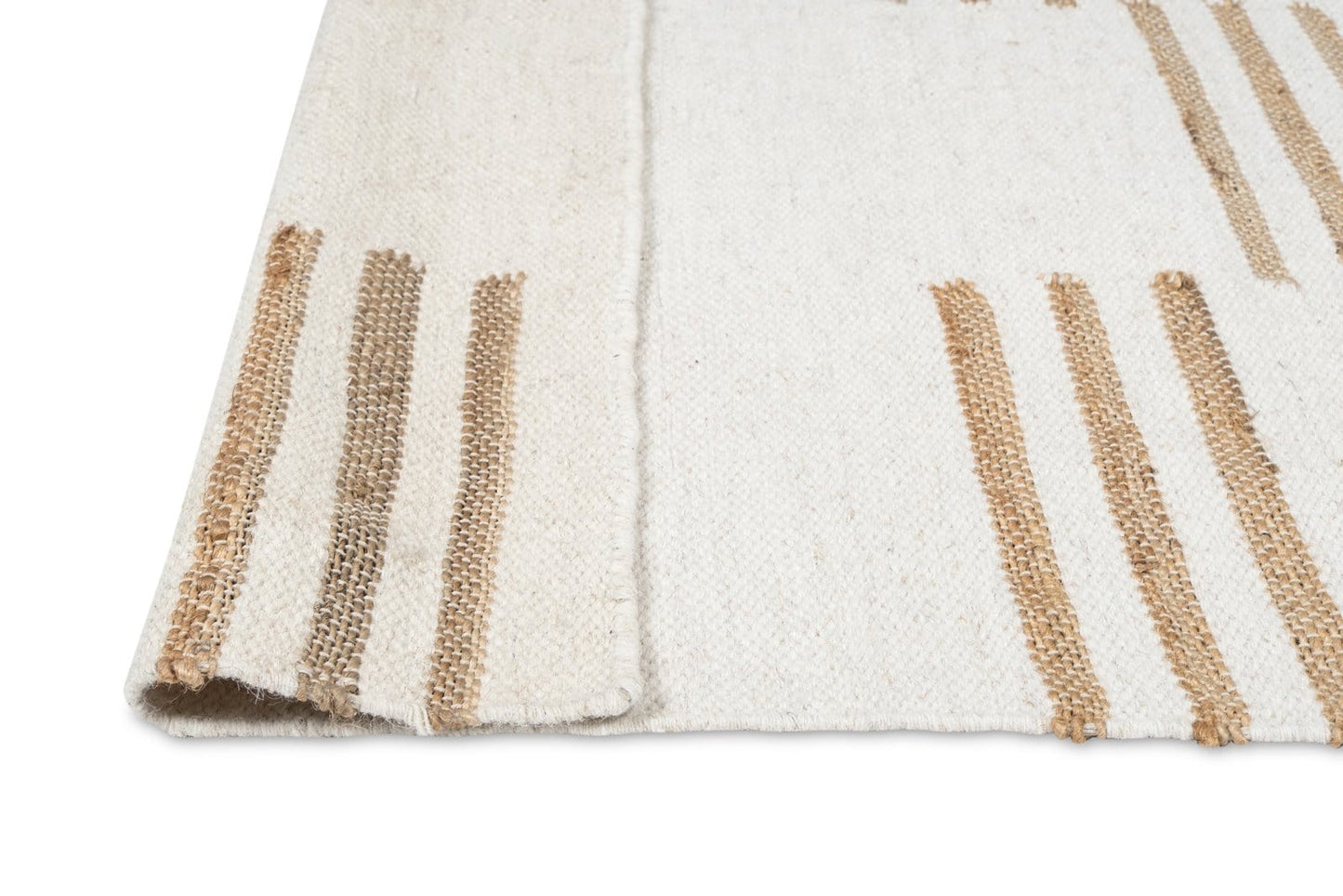 Hendrix Asymmetrical Striped Jute Wool Rug