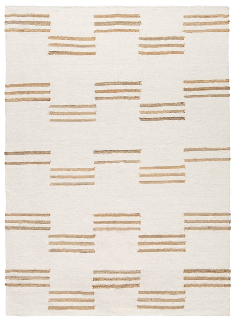 Hendrix Asymmetrical Striped Jute Wool Rug