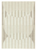 Icarus Soft Sand and Warm Taupe Abstract Circle Indoor Outdoor Rug