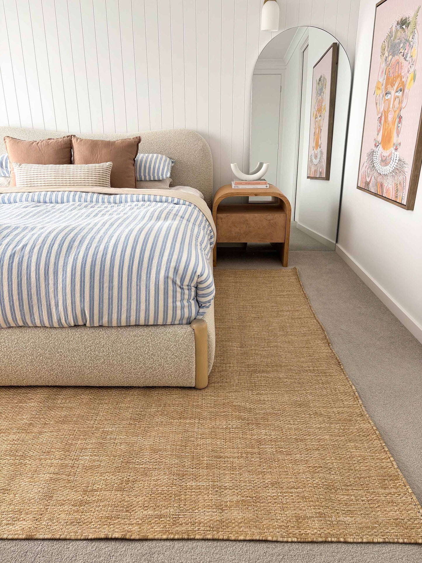 Ilya Sandy Beige Woven Indoor Outdoor Rug