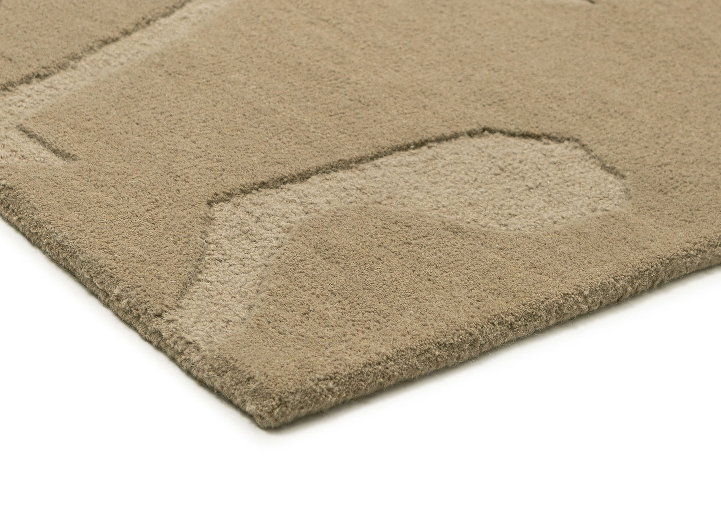 Imelda Taupe Carved Wool Rug