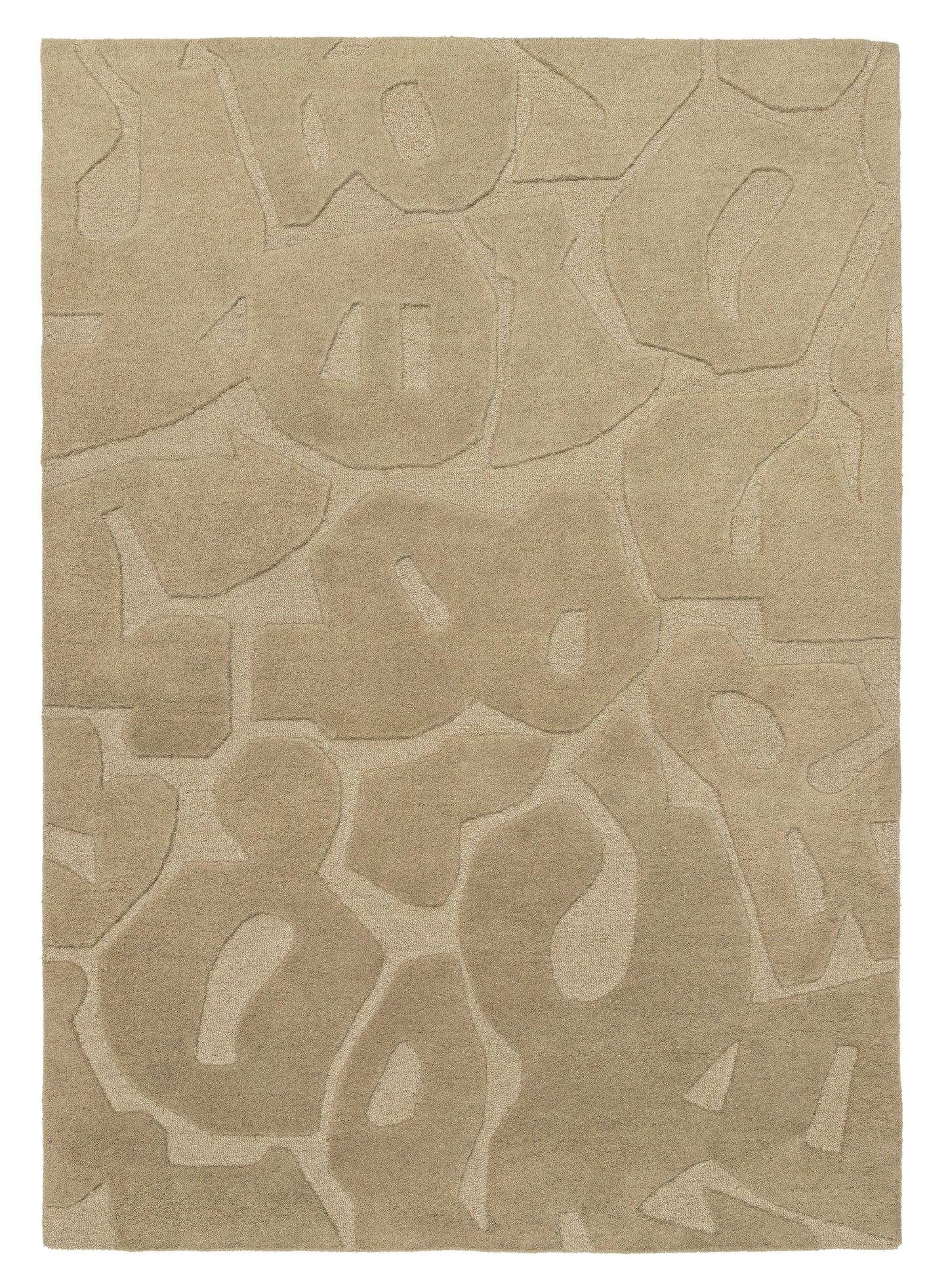 Imelda Taupe Carved Wool Rug