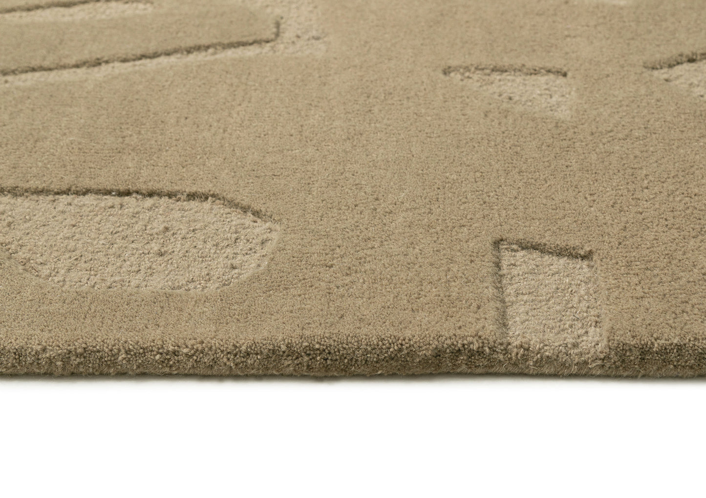 Imelda Taupe Carved Wool Rug