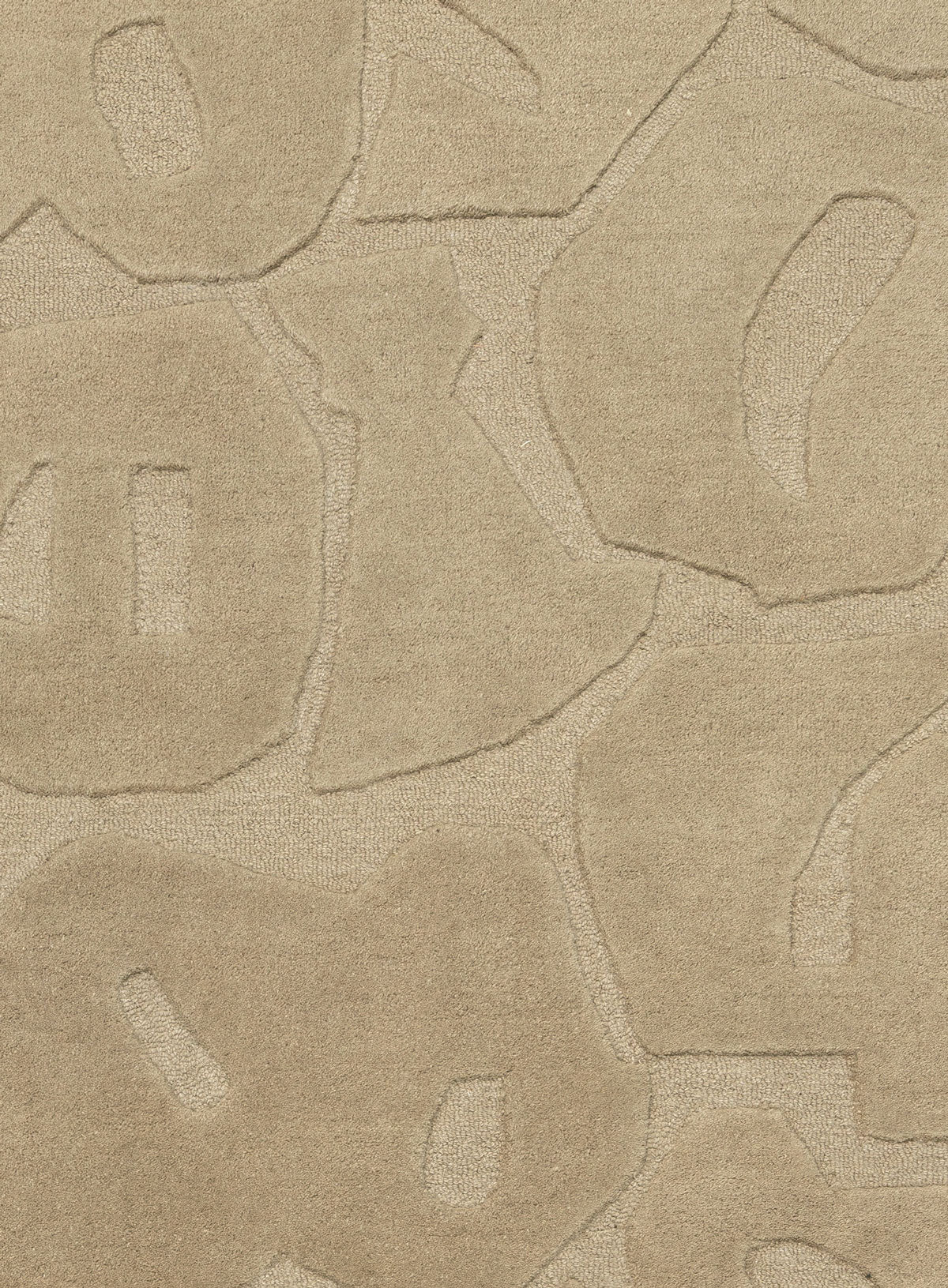 Imelda Taupe Carved Wool Rug