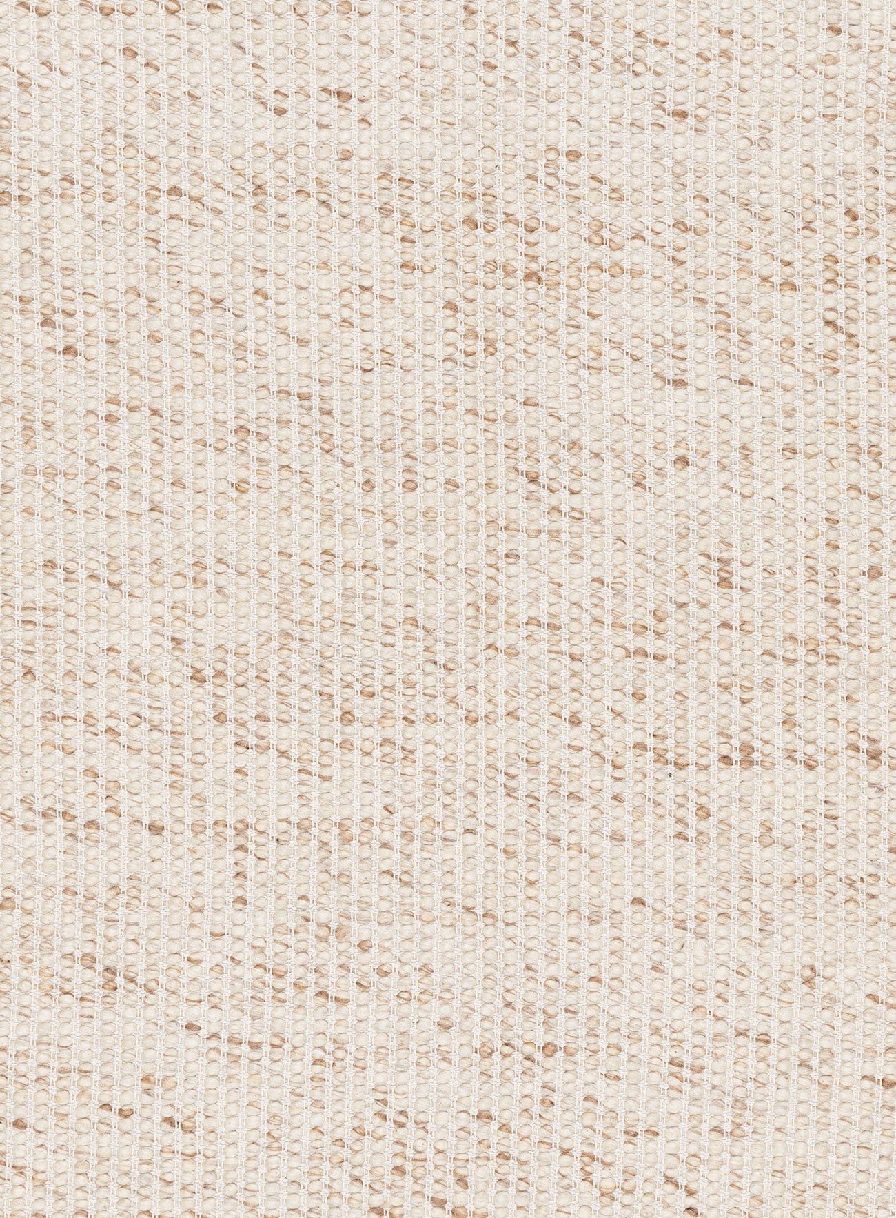 Indya Marbled Cream and Beige Chunky Wool Round Rug