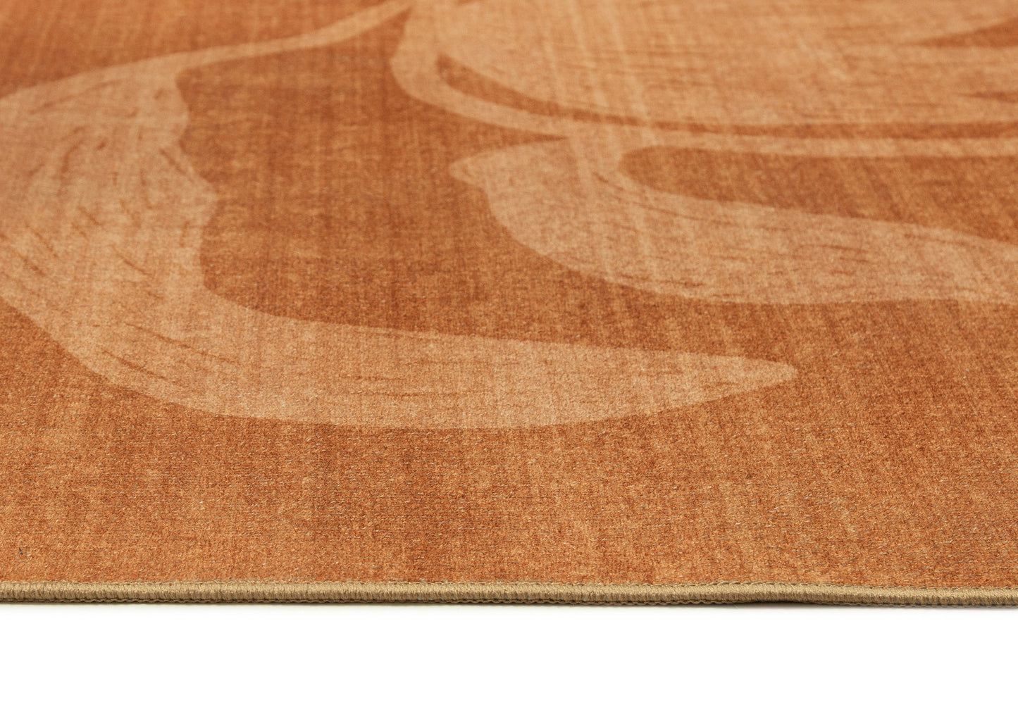 Iras Rust Botanical Washable Rug