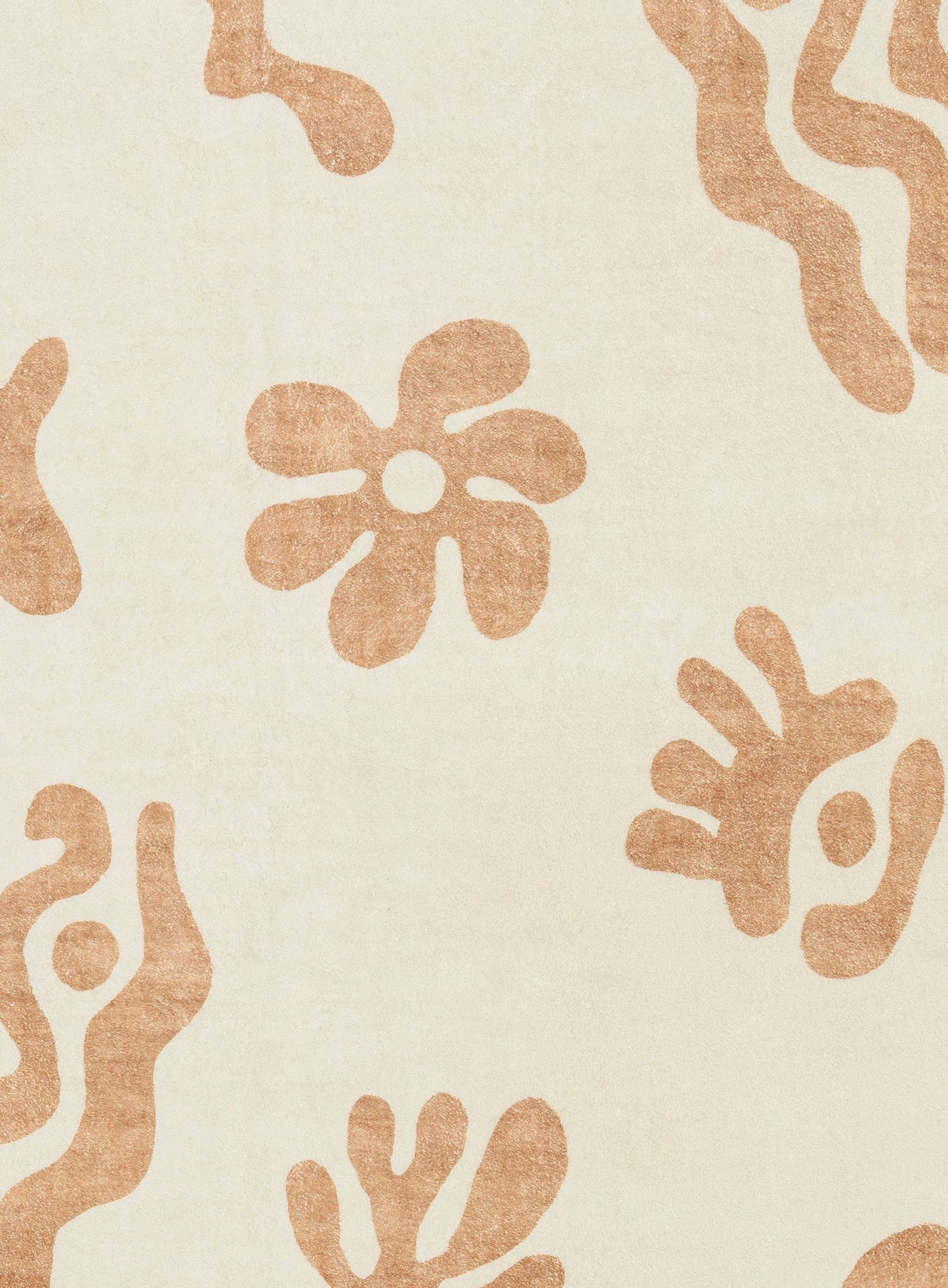 Isidore Beige and Cream Abstract Washable Rug