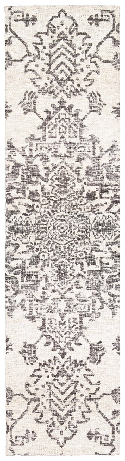 Issey Ivory And Grey Tribal Runner Rug *NO RETURNS UNLESS FAULTY