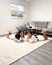 Jessie Ivory Cream Abstract Textured Rug