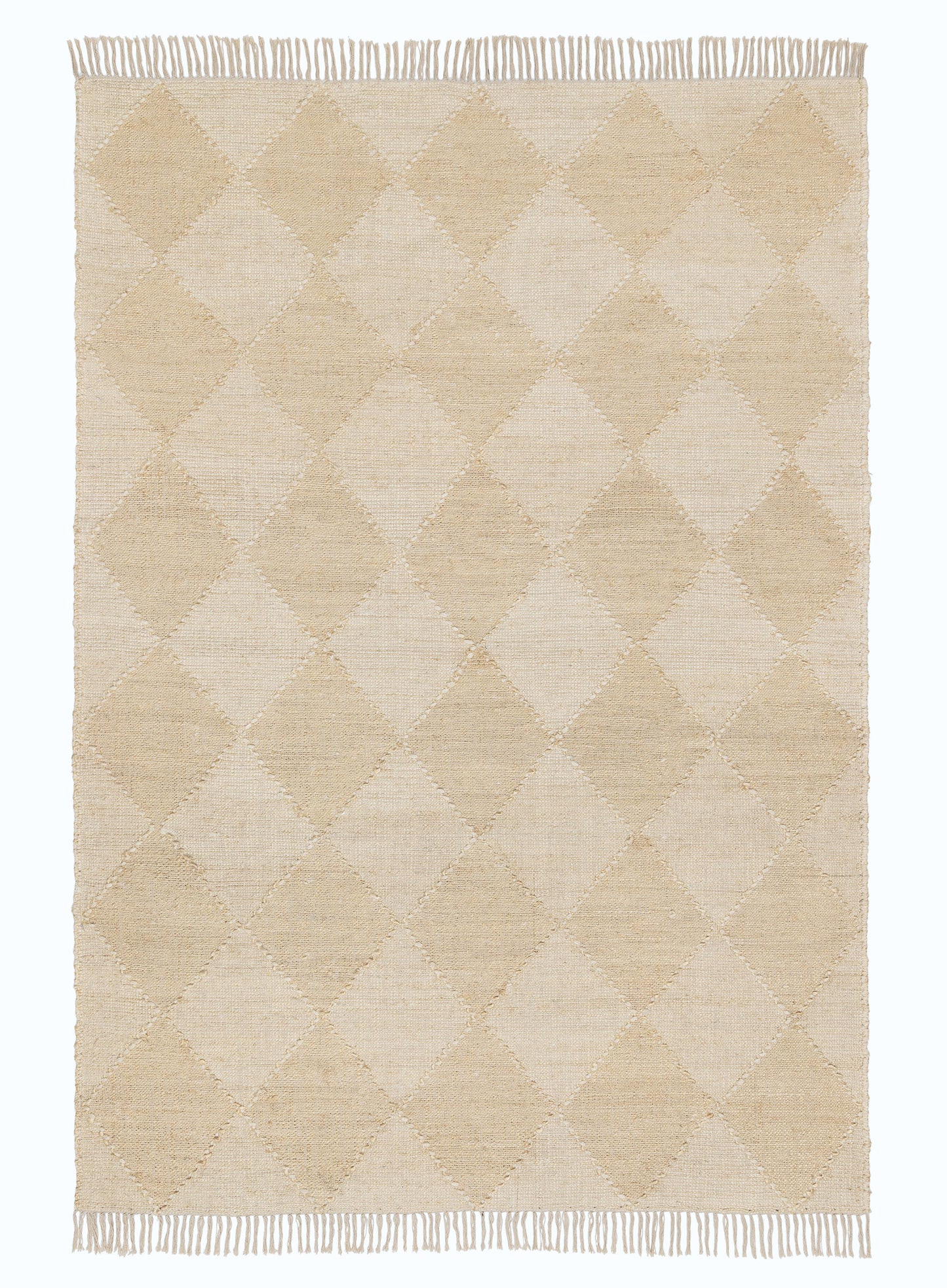 Jonette Sand Raised Diamond Jute Wool Rug