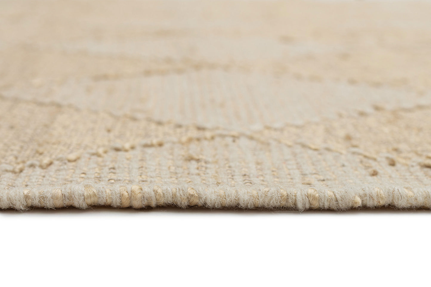 Jonette Sand Raised Diamond Jute Wool Rug
