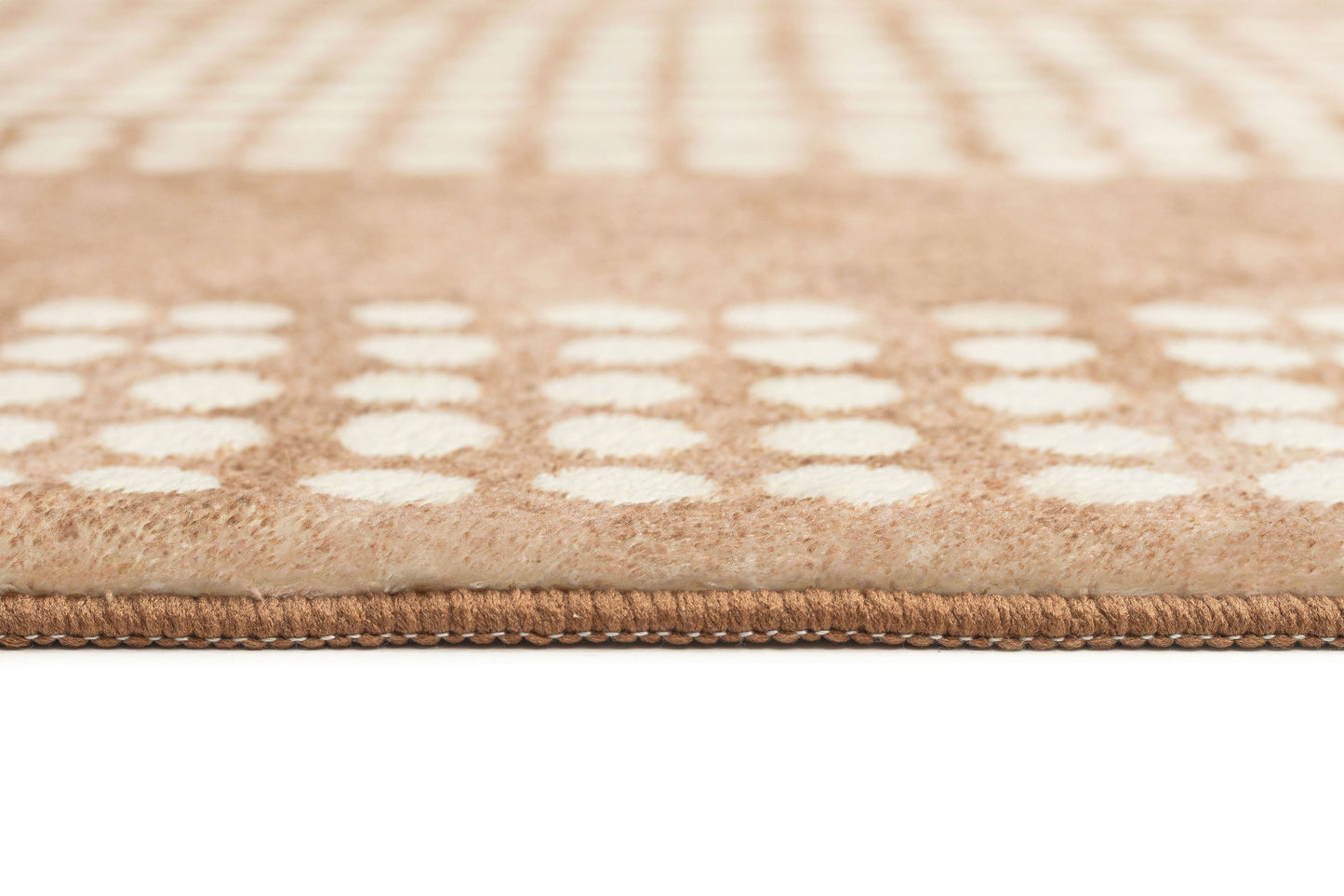 Joni Beige Cream Dot Pattern Washable Rug