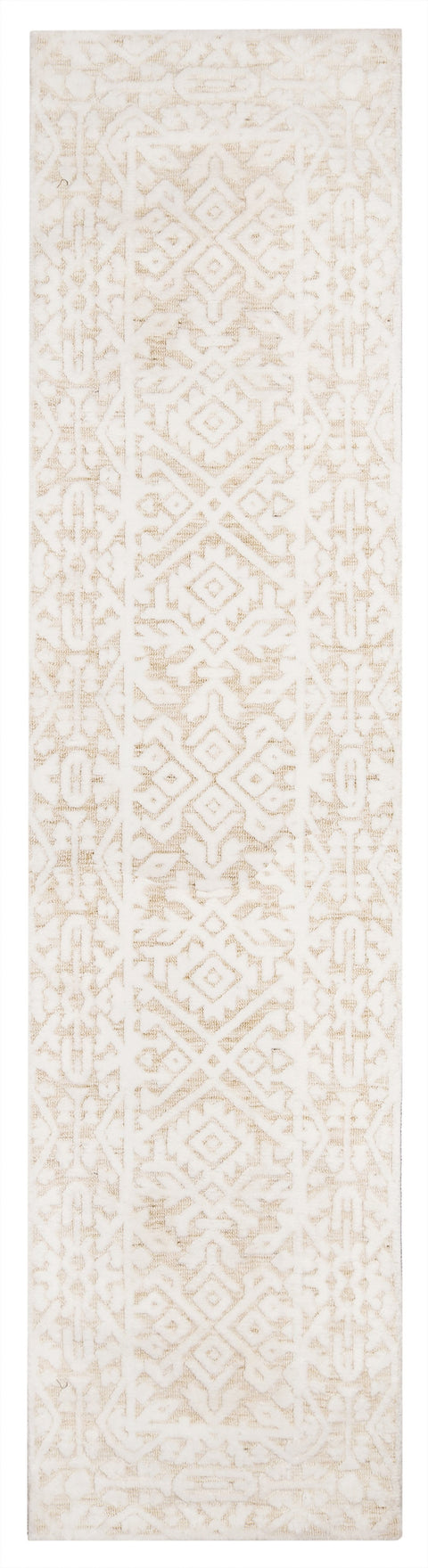Josephine Ivory and Cream Tribal Transitional Runner Rug*NO RETURNS UNLESS FAULTY