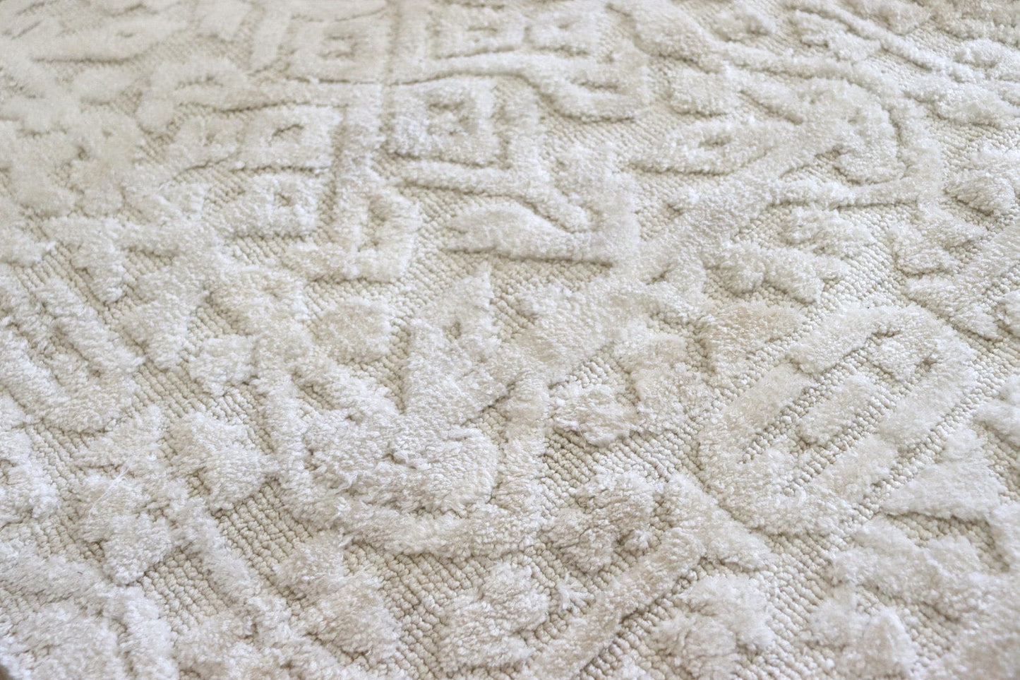 Josephine Ivory and Cream Tribal Transitional Runner Rug