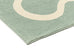 Kairo Green and Cream Wiggle Bordered Washable Rug