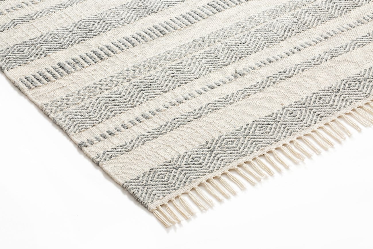 Kali Grey Striped Indoor Outdoor Rug