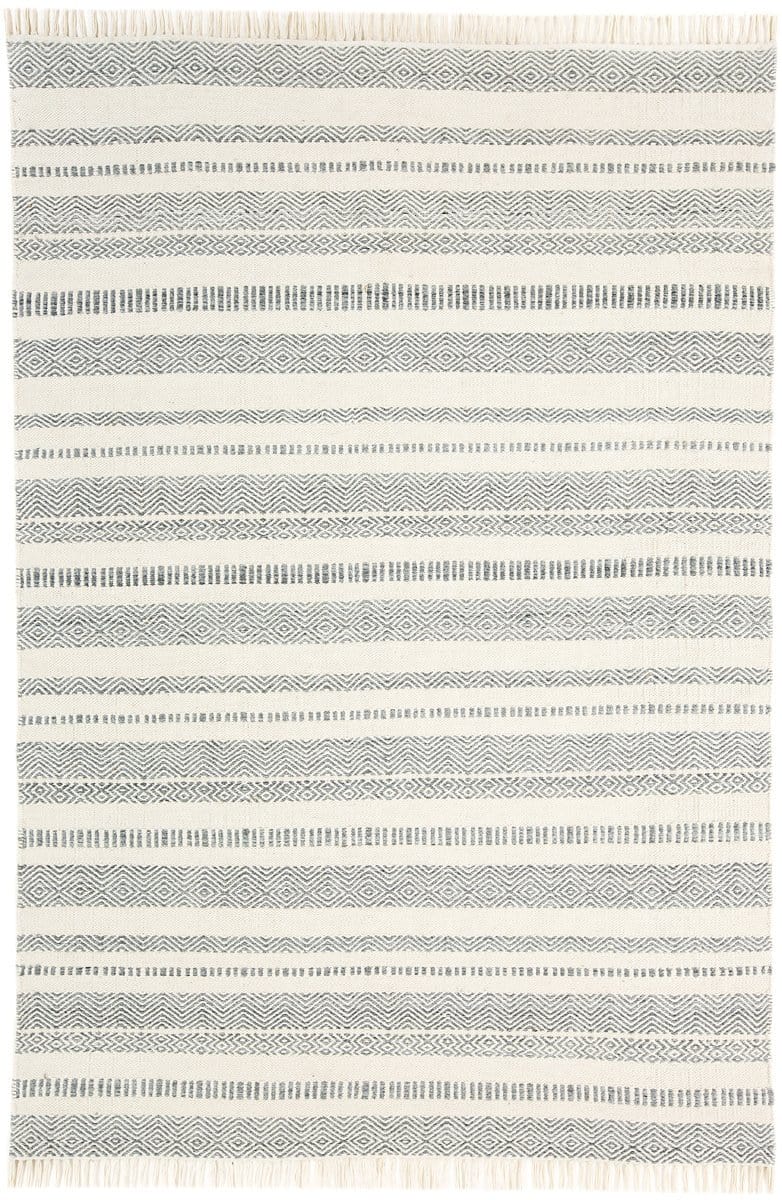 Kali Grey Striped Indoor Outdoor Rug