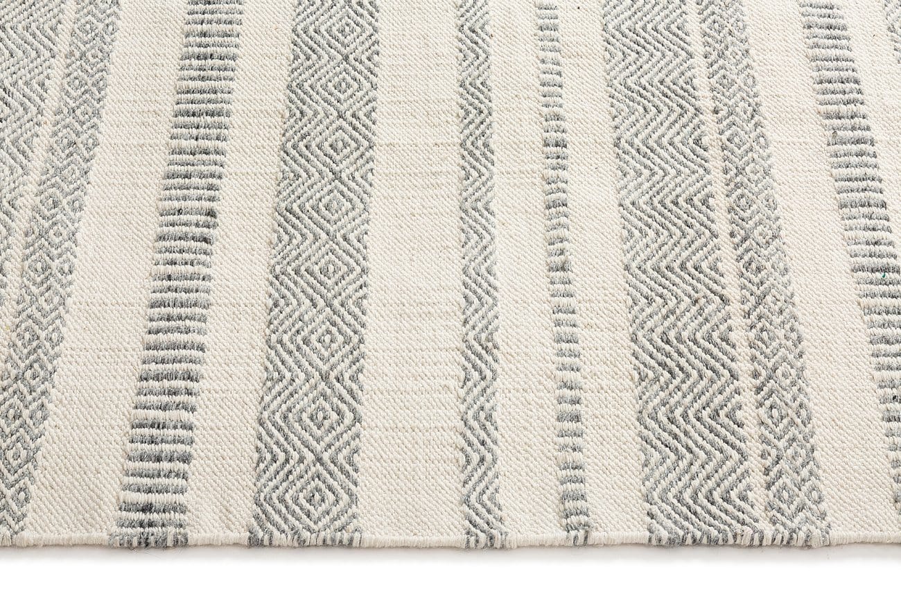 Kali Grey Striped Indoor Outdoor Rug