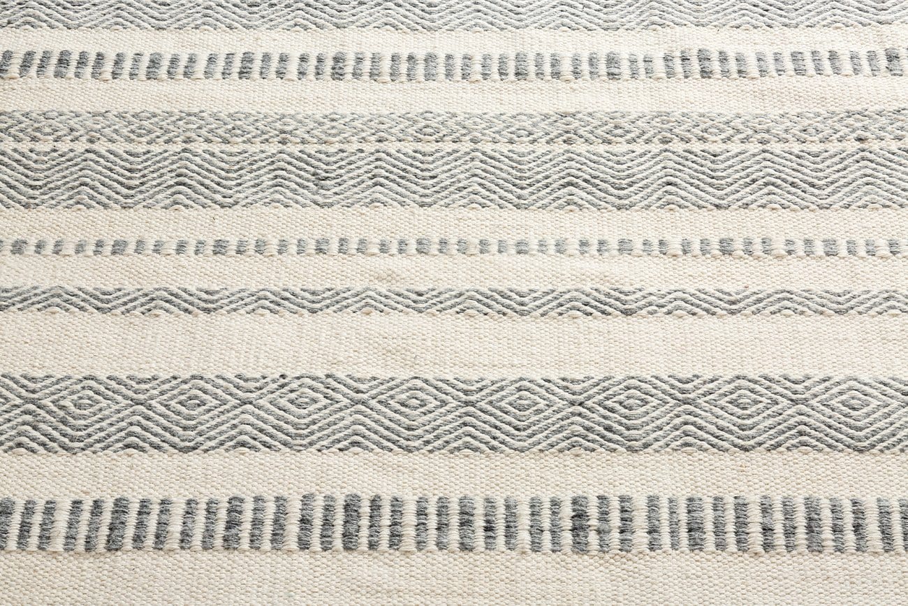 Kali Grey Striped Indoor Outdoor Rug