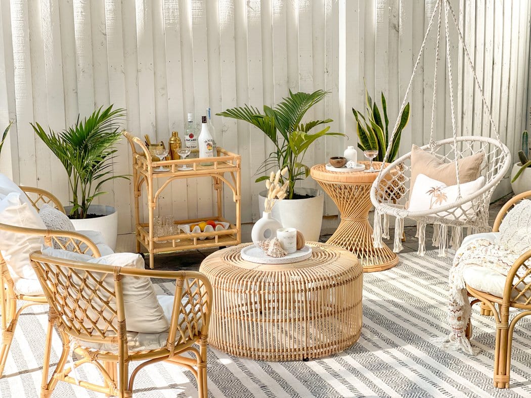 Kali Grey Striped Indoor Outdoor Rug
