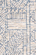 Karmen Blue and Ivory Geometric Patterned Round Rug