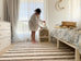 Kasia Brown Striped Washable Rug