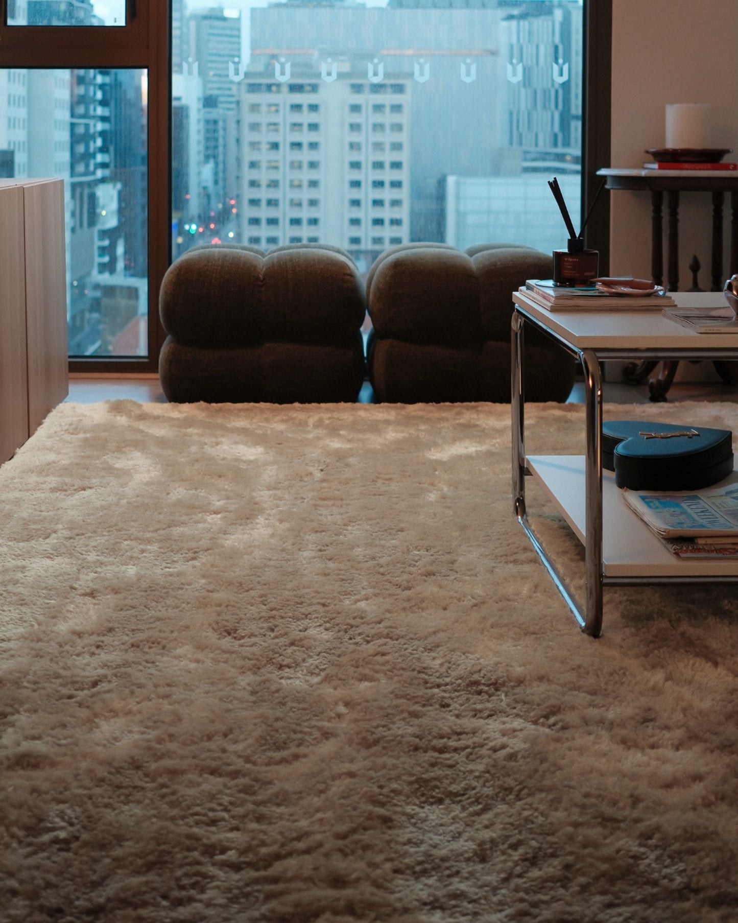 Kateena Beige Shag Rug